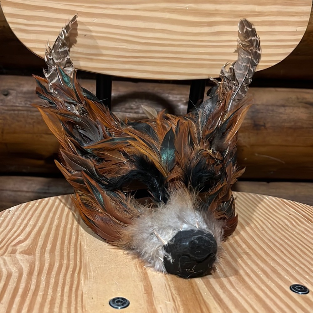 Feather fox mask